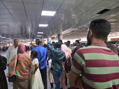 ঈদ উপলক্ষে প্রবাসীদের আগমনে মুখর শাহজালাল